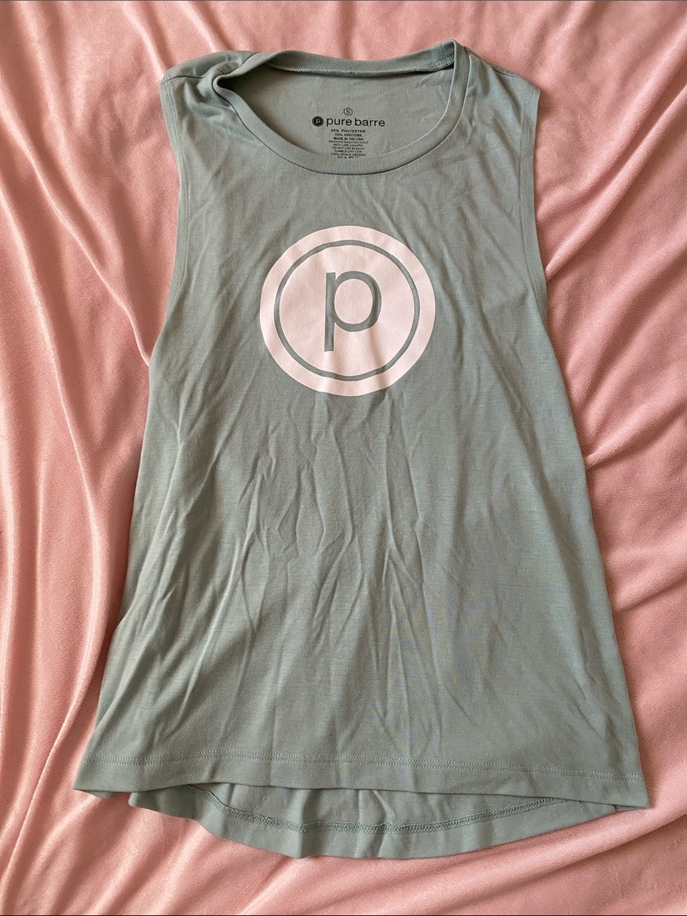 Pure Barre Sage Green Logo Tank